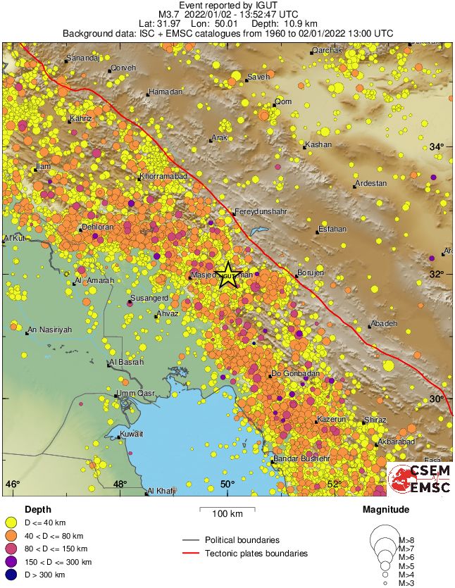 regional historical seismicity