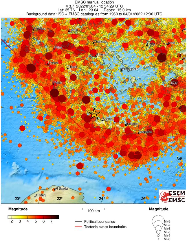 regional magnitude historical seismicity