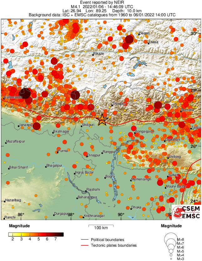 regional magnitude historical seismicity