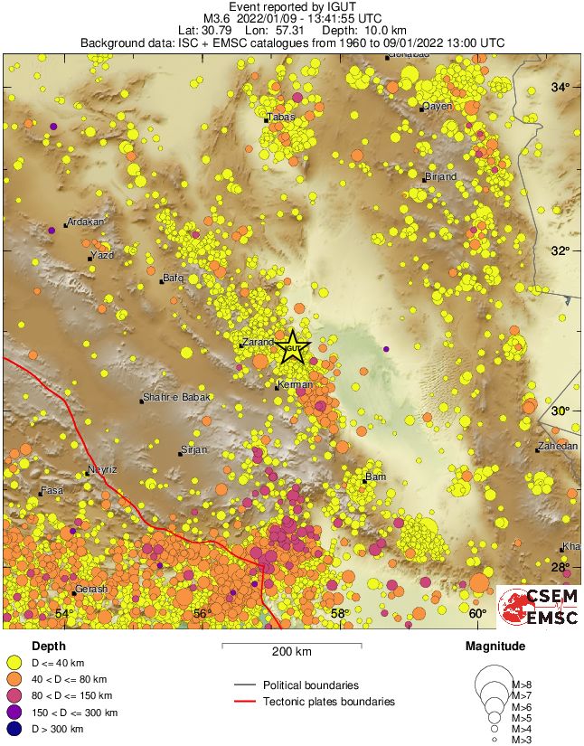 regional historical seismicity