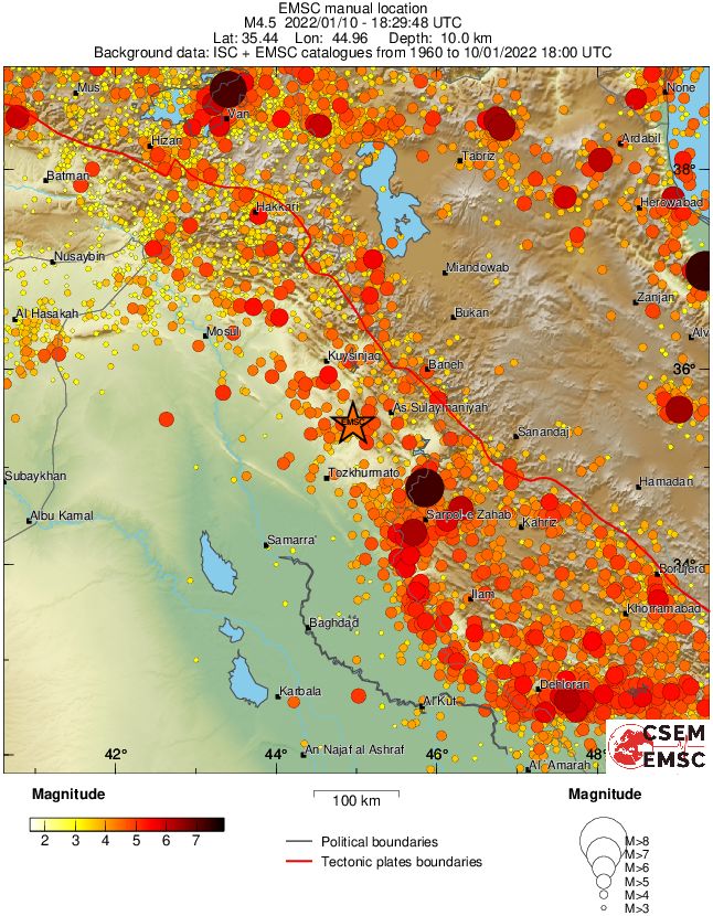 regional magnitude historical seismicity