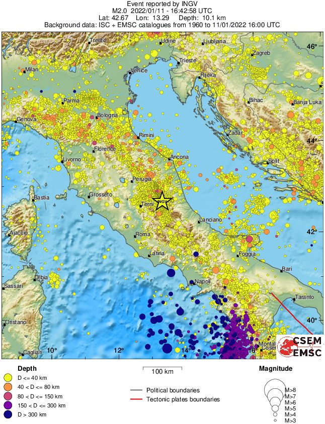 regional historical seismicity