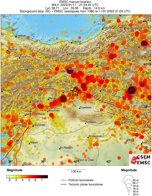 regional magnitude historical seismicity