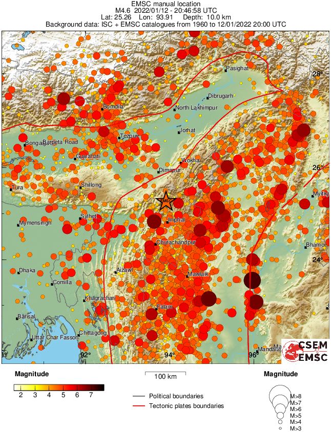 regional magnitude historical seismicity