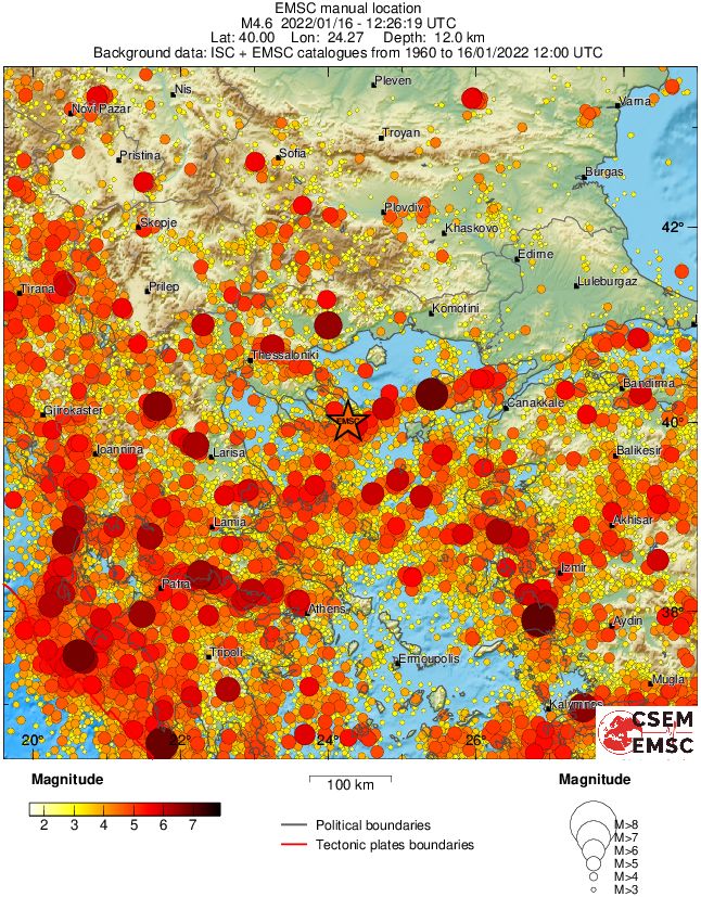 regional magnitude historical seismicity