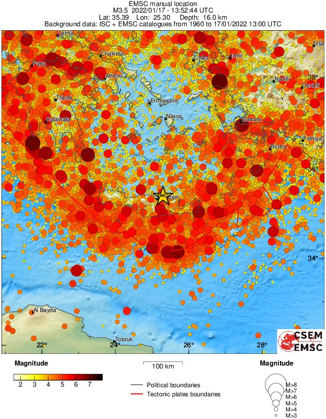regional magnitude historical seismicity