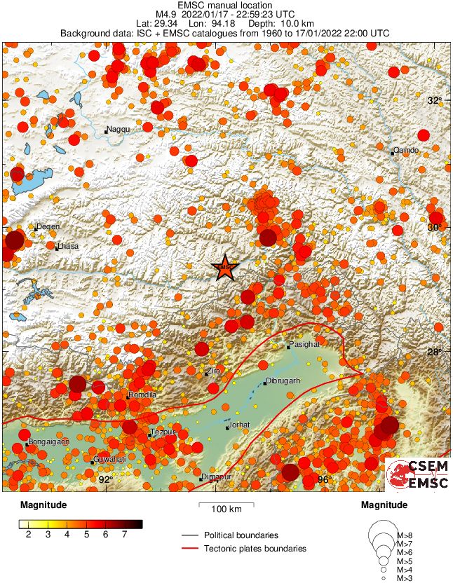 regional magnitude historical seismicity