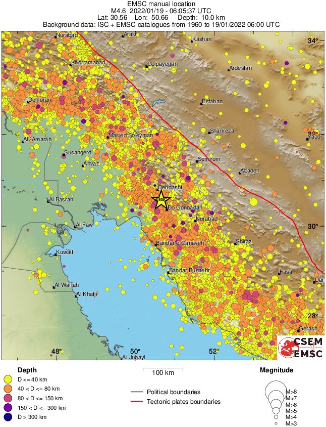 regional historical seismicity