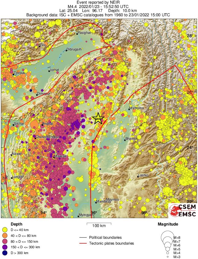 regional historical seismicity