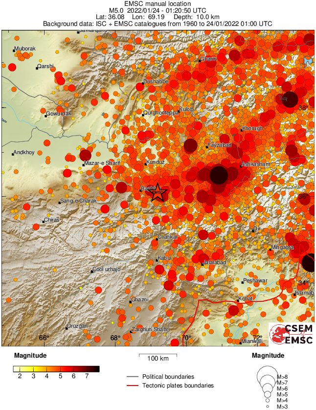 regional magnitude historical seismicity