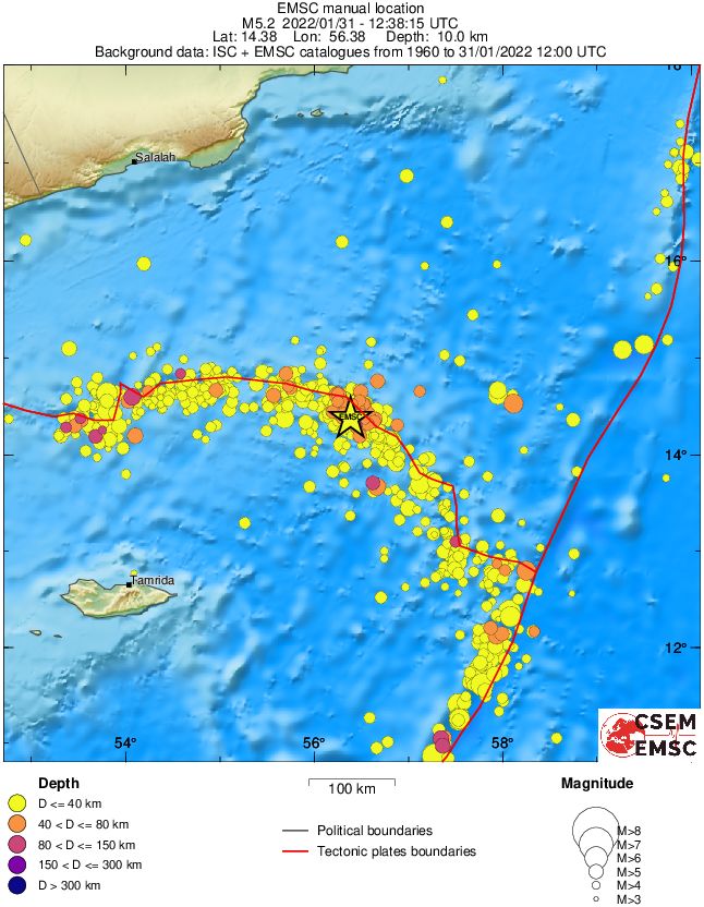 regional historical seismicity