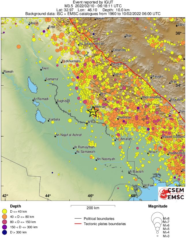 regional historical seismicity