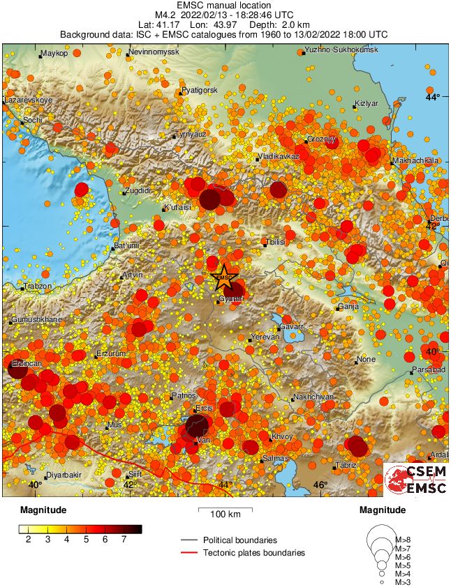 regional magnitude historical seismicity