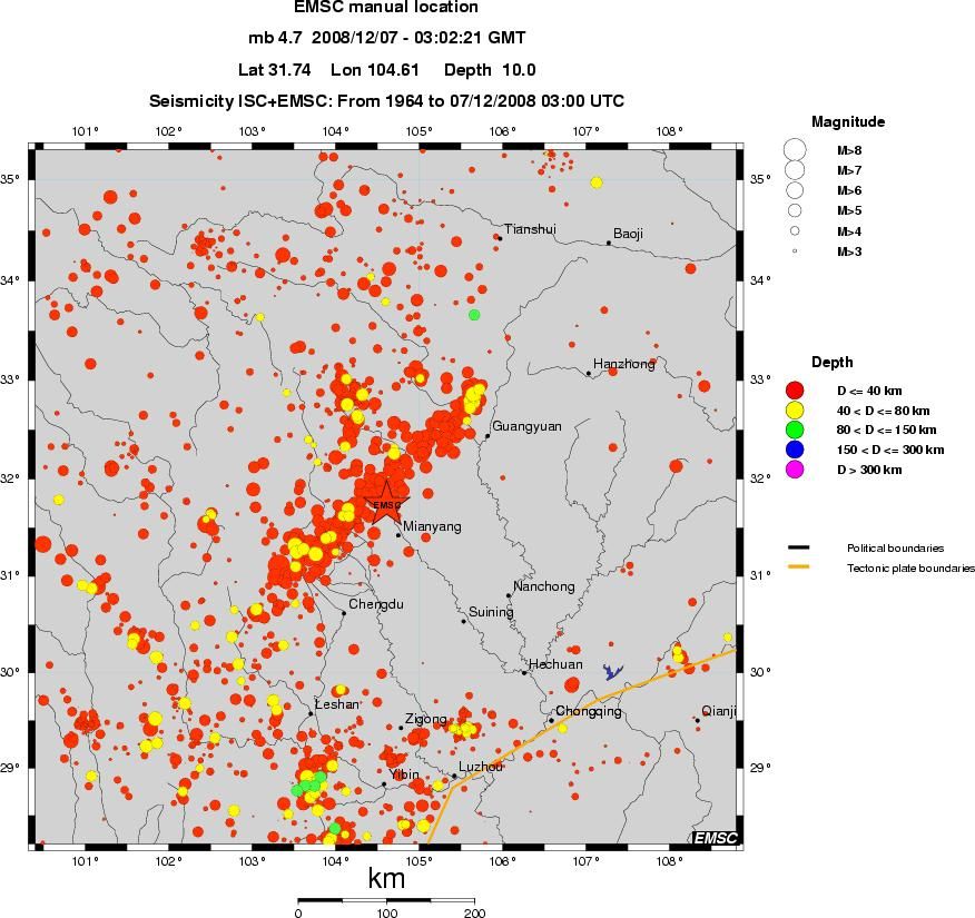 regional historical seismicity