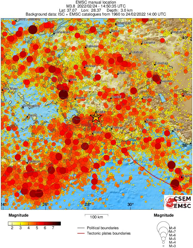 regional magnitude historical seismicity