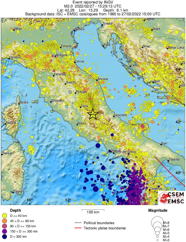 regional historical seismicity