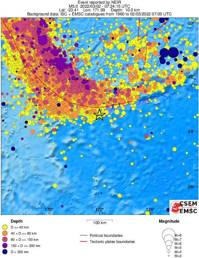 regional historical seismicity