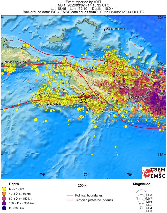 regional historical seismicity