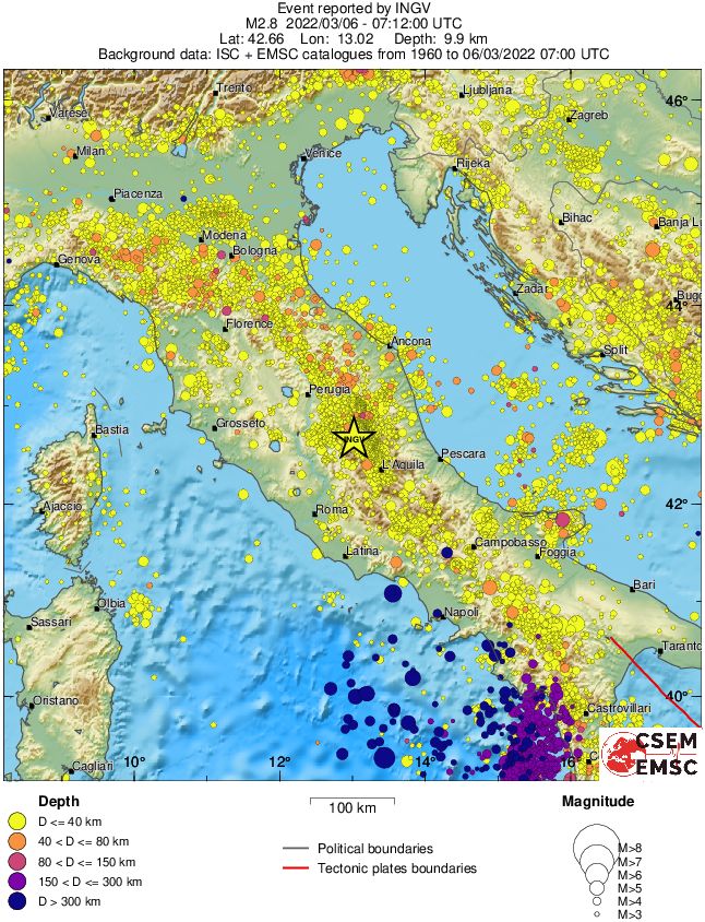 regional historical seismicity