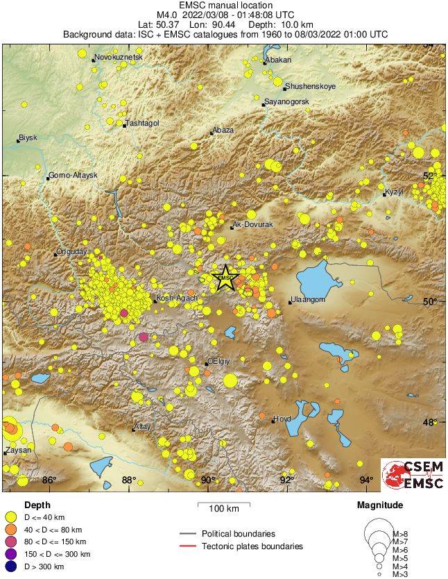 regional historical seismicity