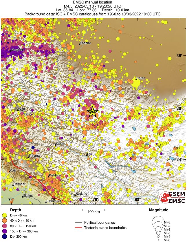 regional historical seismicity