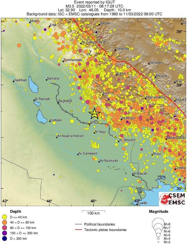 regional historical seismicity