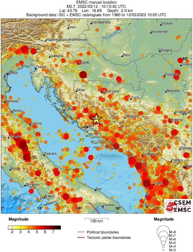 regional magnitude historical seismicity