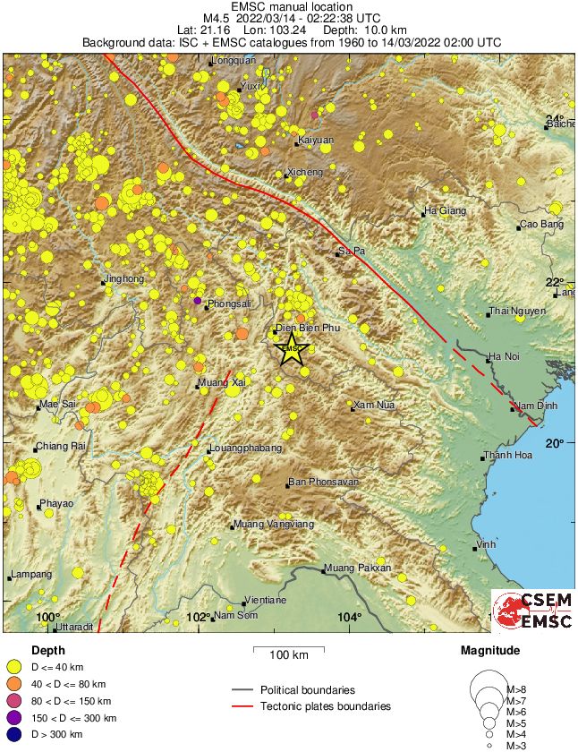regional historical seismicity