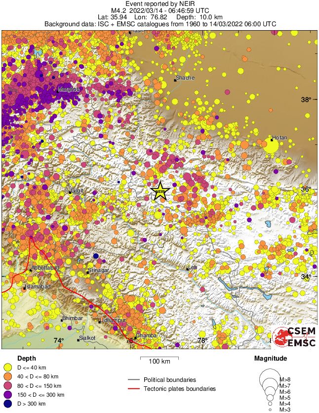 regional historical seismicity