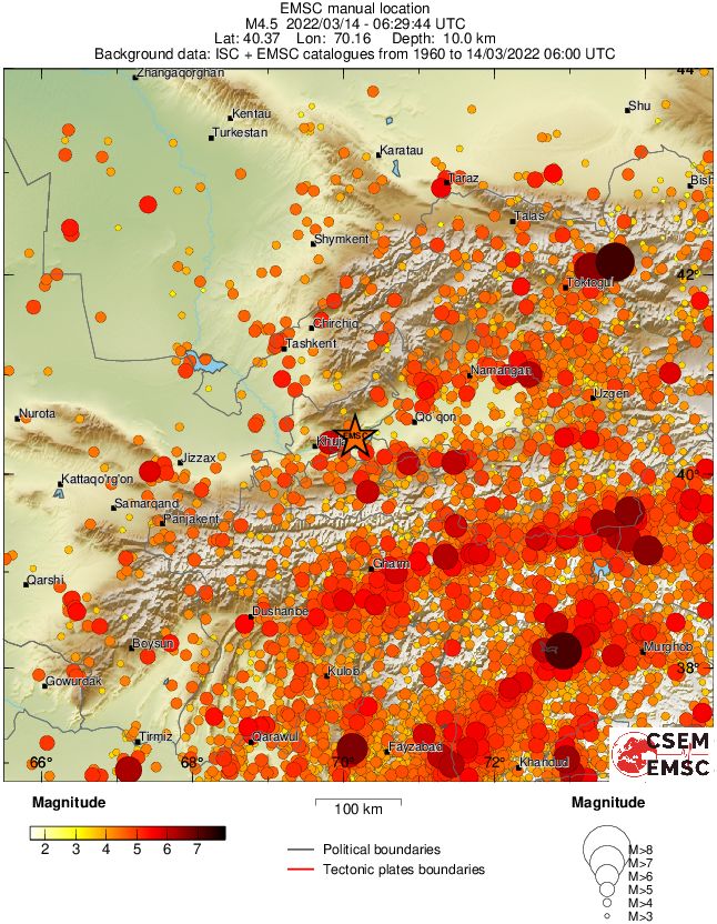regional magnitude historical seismicity