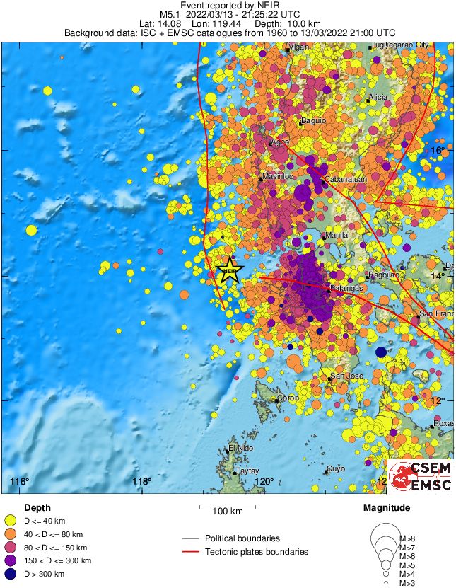 regional historical seismicity