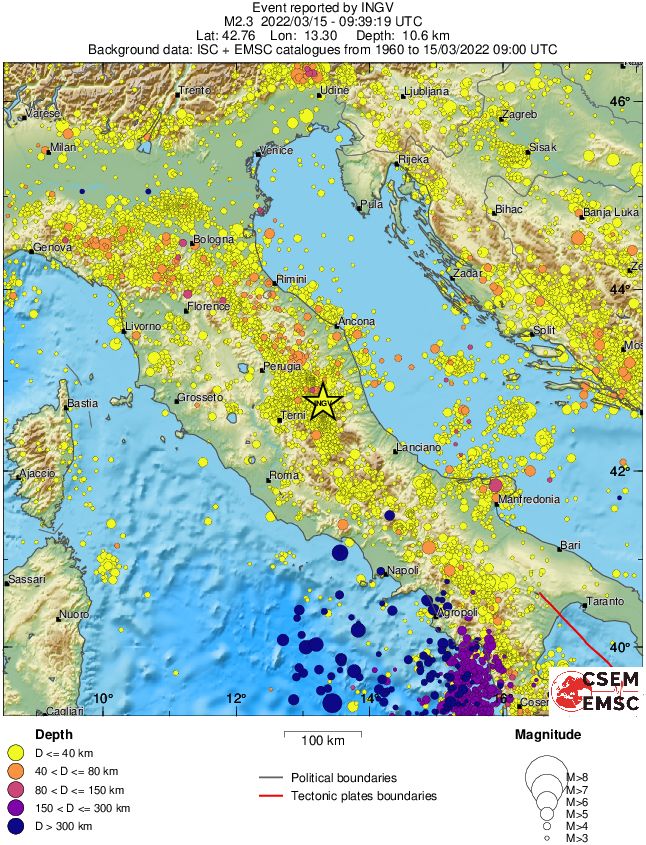 regional historical seismicity