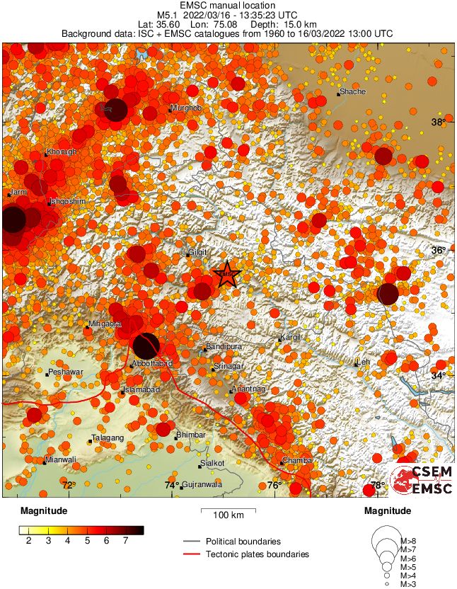 regional magnitude historical seismicity