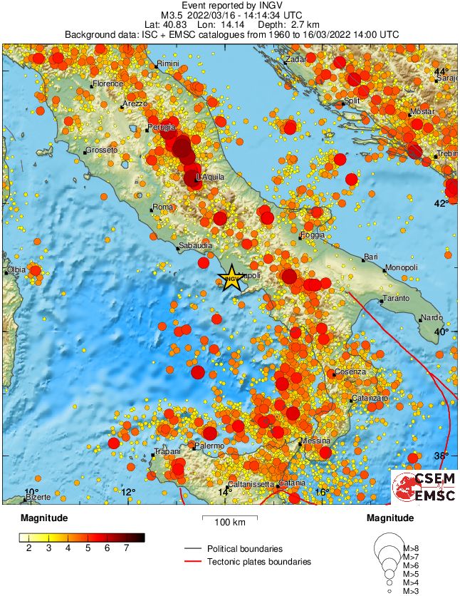 regional magnitude historical seismicity
