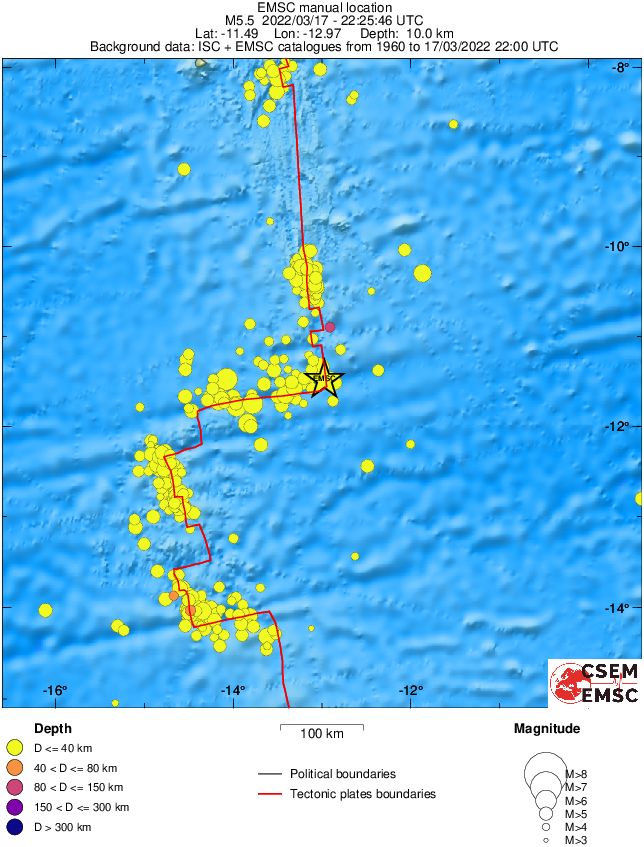 regional historical seismicity