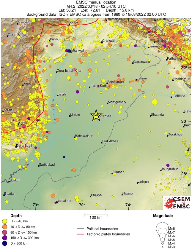 regional historical seismicity