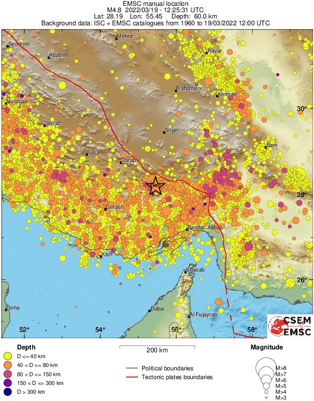 regional historical seismicity
