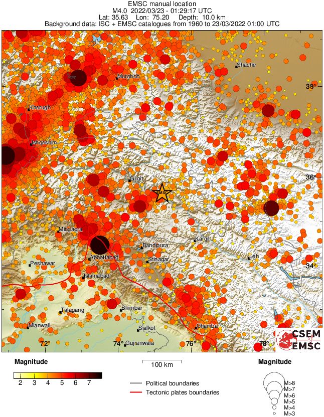 regional magnitude historical seismicity