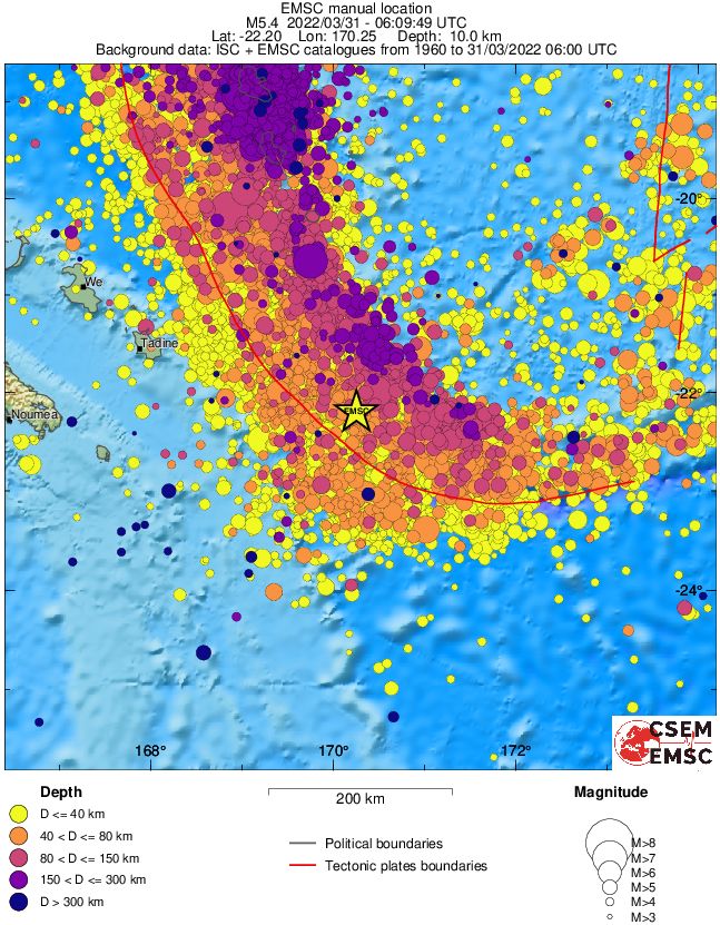 regional historical seismicity