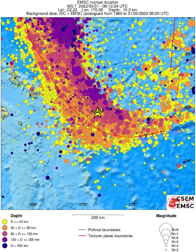 regional historical seismicity