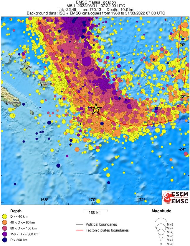 regional historical seismicity