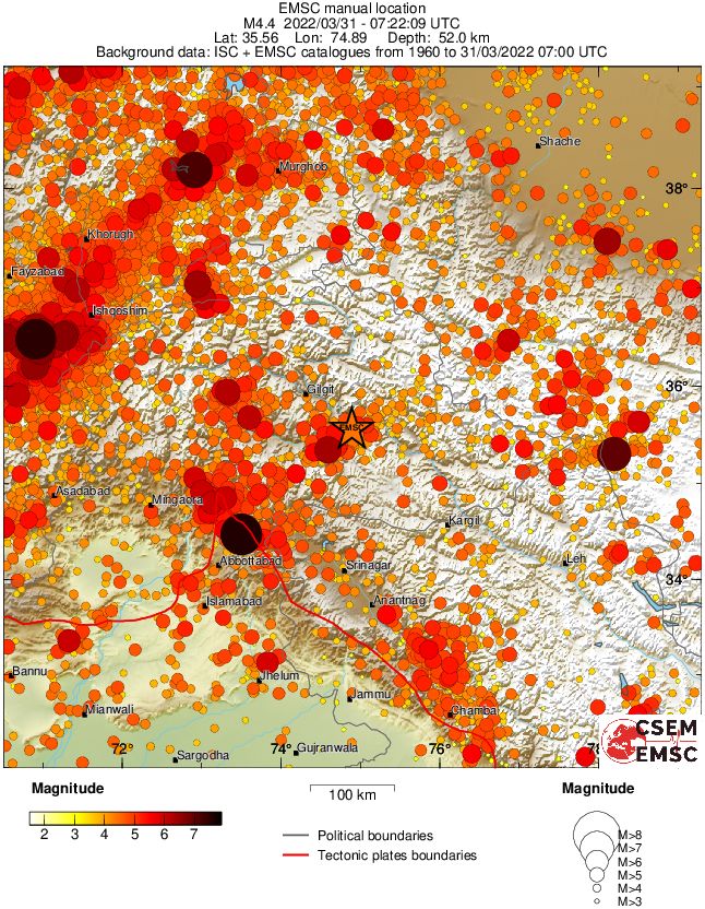 regional magnitude historical seismicity