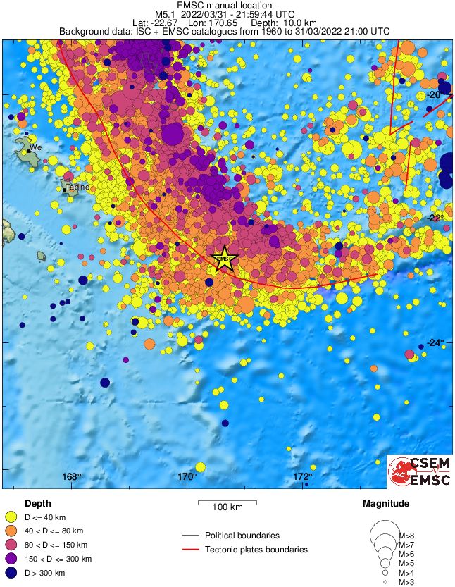 regional historical seismicity