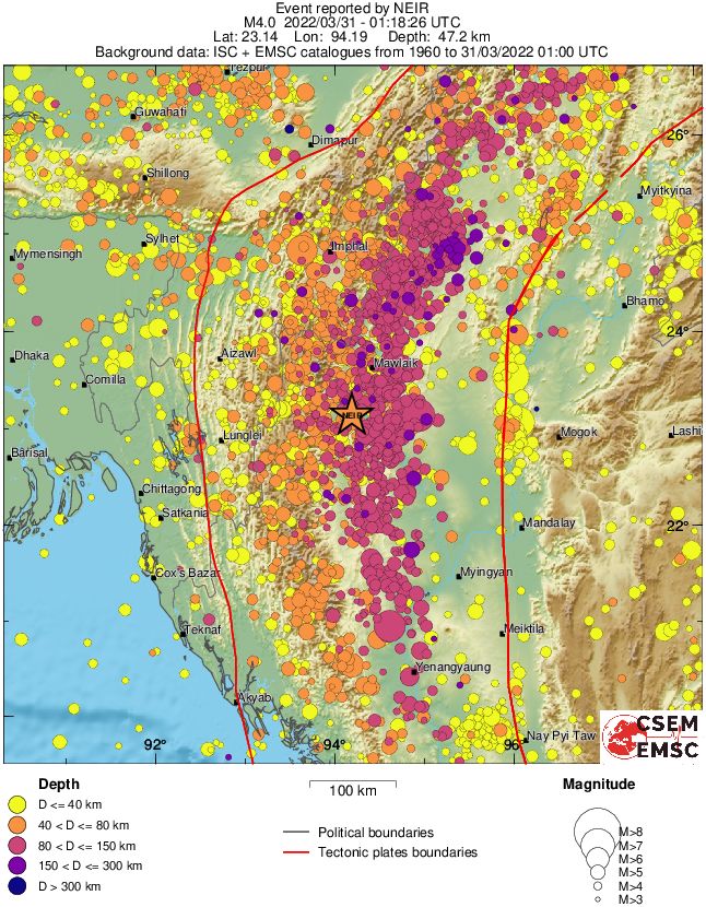 regional historical seismicity
