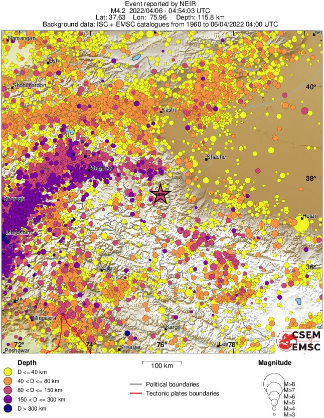 regional historical seismicity
