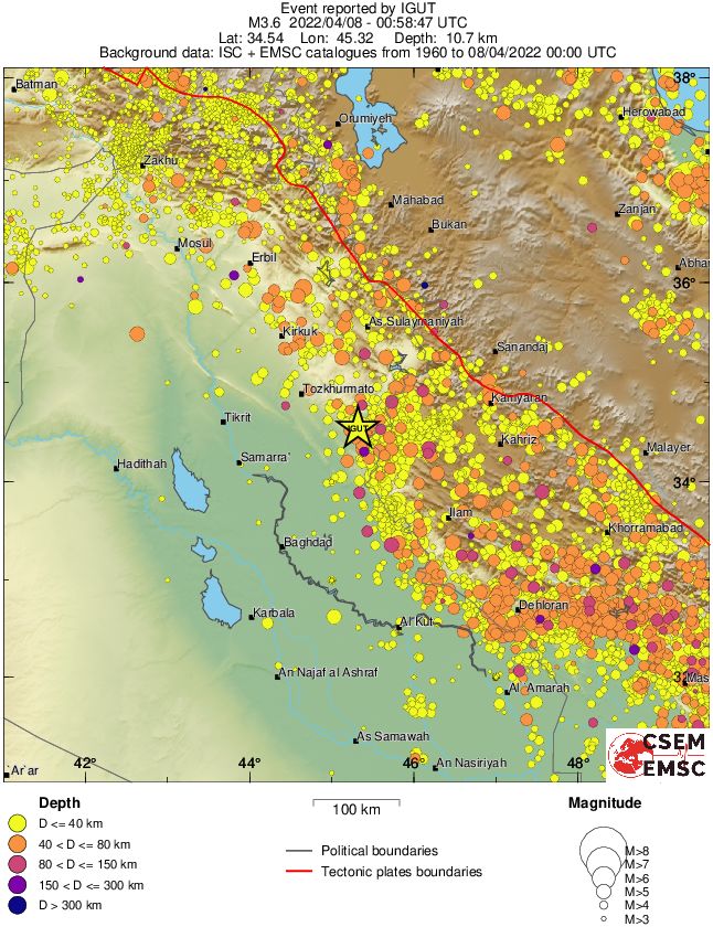 regional historical seismicity