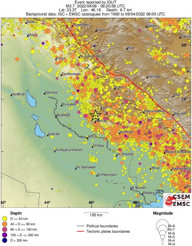 regional historical seismicity