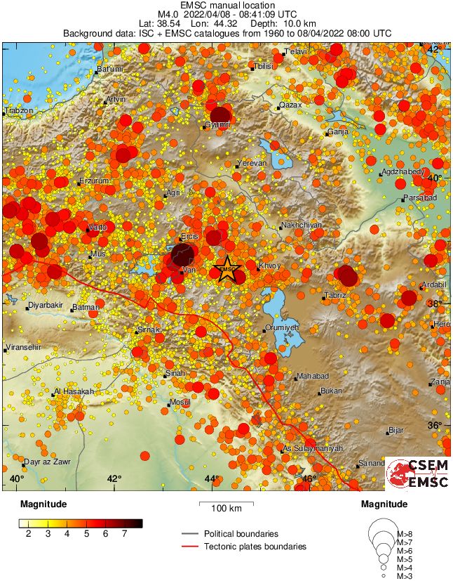 regional magnitude historical seismicity
