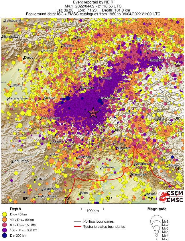 regional historical seismicity