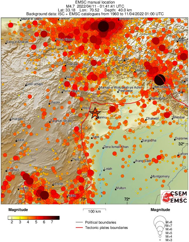 regional magnitude historical seismicity